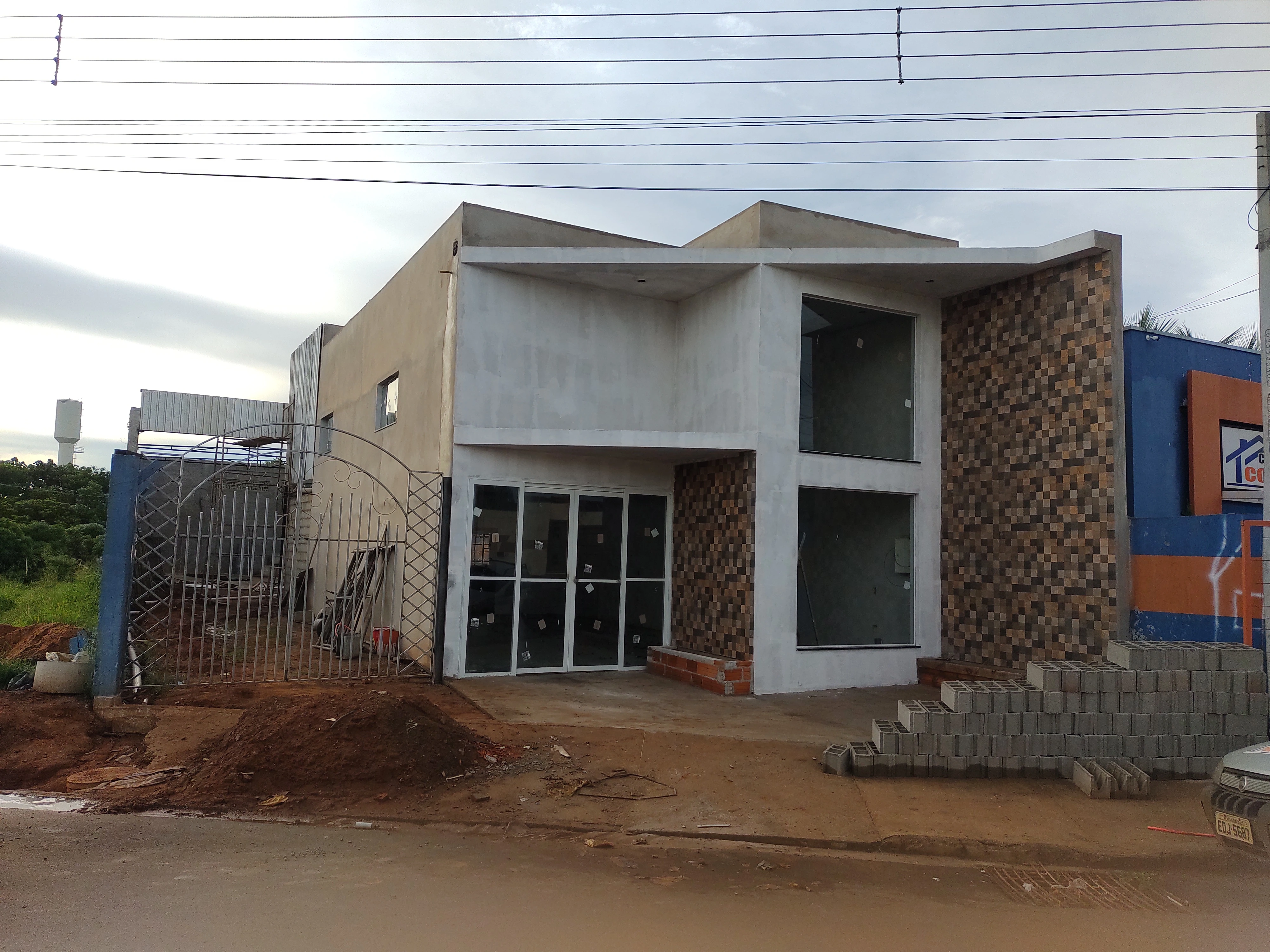 Obra residencial em andamento